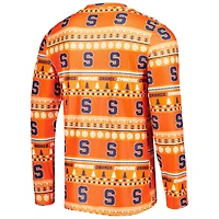 Ensemble de nuit Concepts Sport Orange Syracuse pour homme, haut à manches longues et pantalon pivotants