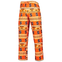 Men's Concepts Sport Orange Syracuse Swivel Long Sleeve Top & Pants Sleep Set
