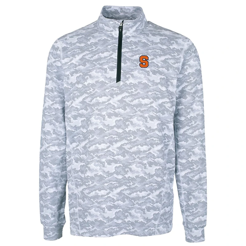 Pull-over extensible à fermeture éclair quart de tour pour homme, couleur anthracite, orange Syracuse, coupe grande et taille, imprimé camouflage Traverse