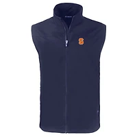 Gilet zippé intégral pour homme, bleu marine, orange Syracuse, Charter Eco, taille grande et