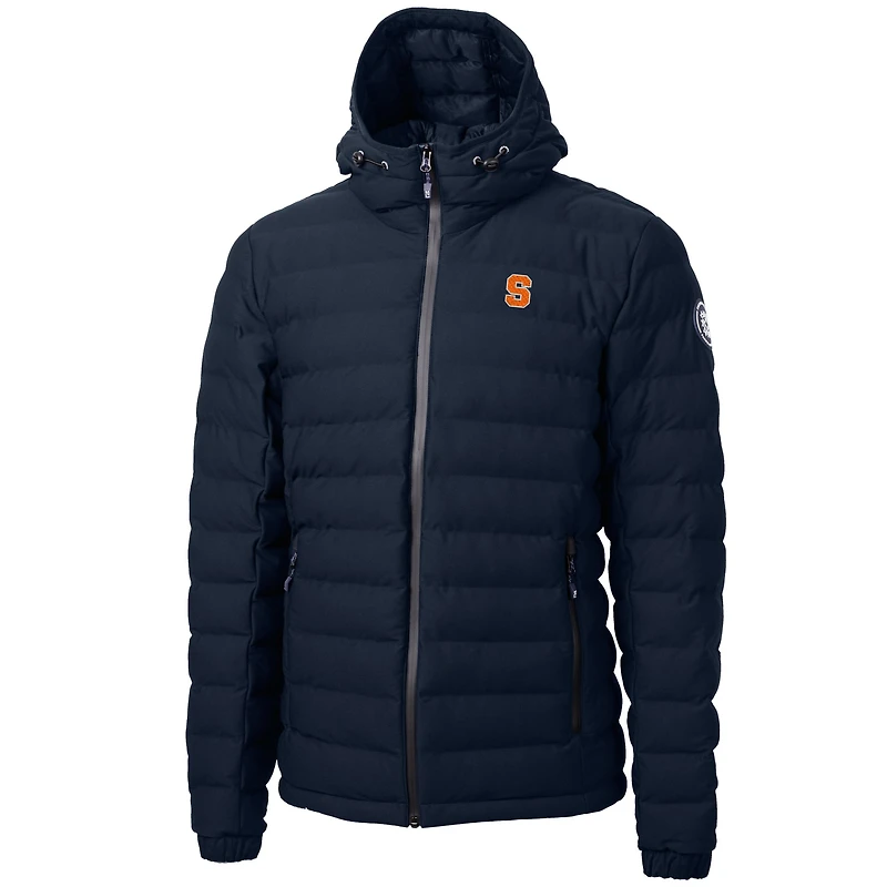 Veste matelassée isolante entièrement zippée pour homme Cutter & Buck bleu marine Syracuse Orange Mission Ridge Repreve Eco