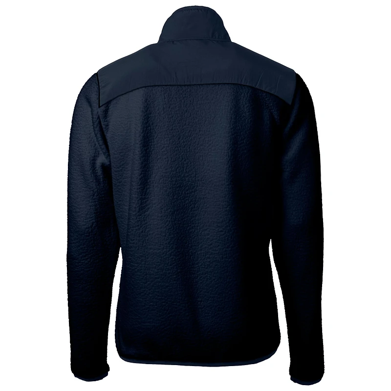 Veste polaire entièrement zippée Cutter & Buck pour homme, bleu marine, Syracuse, orange, Vault Cascade Eco Sherpa