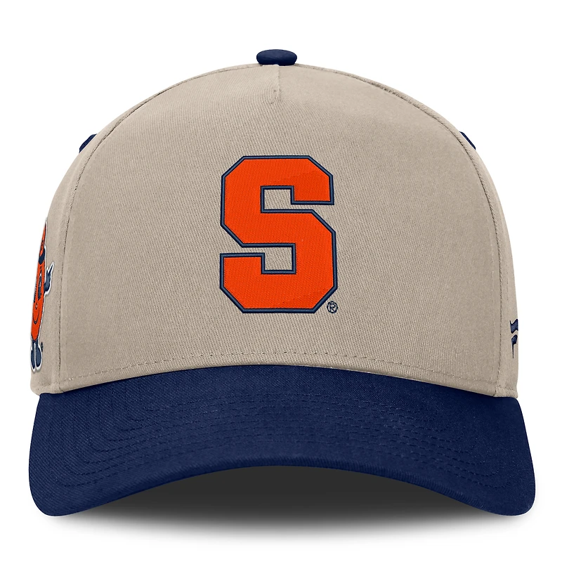 Men's Fanatics  Stone/Navy Syracuse Orange Veteran Two-Tone Adjustable Hat