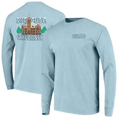 T-shirt à manches longues pour homme Image One Light Blue Syracuse Orange Frosted Dreams Comfort Colors