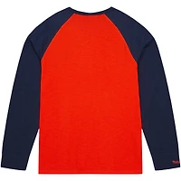 Men's Mitchell & Ness Orange Syracuse Legendary Slub Raglan Long Sleeve T-Shirt
