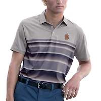 Polo à rayures Pro Fade Orange Syracuse bleu marine/gris pour homme