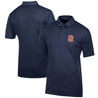 Polo classique jacquard bleu marine et orange Syracuse pour homme