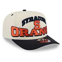 Casquette snapback New Era 9FIFTY A-Frame pour homme, crème/marine, Syracuse Orange, collection March Madness Historic.