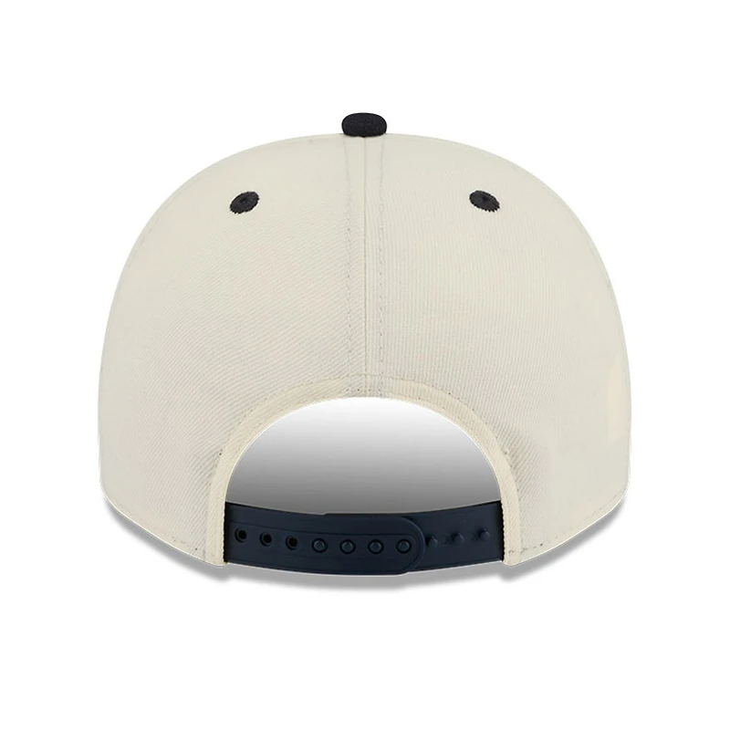 Casquette snapback New Era 9FIFTY A-Frame pour homme, crème/marine, Syracuse Orange, collection March Madness Historic.