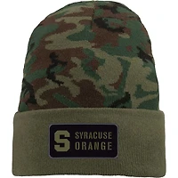 Bonnet en tricot à revers Nike Camo Syracuse Orange Military Pack pour homme