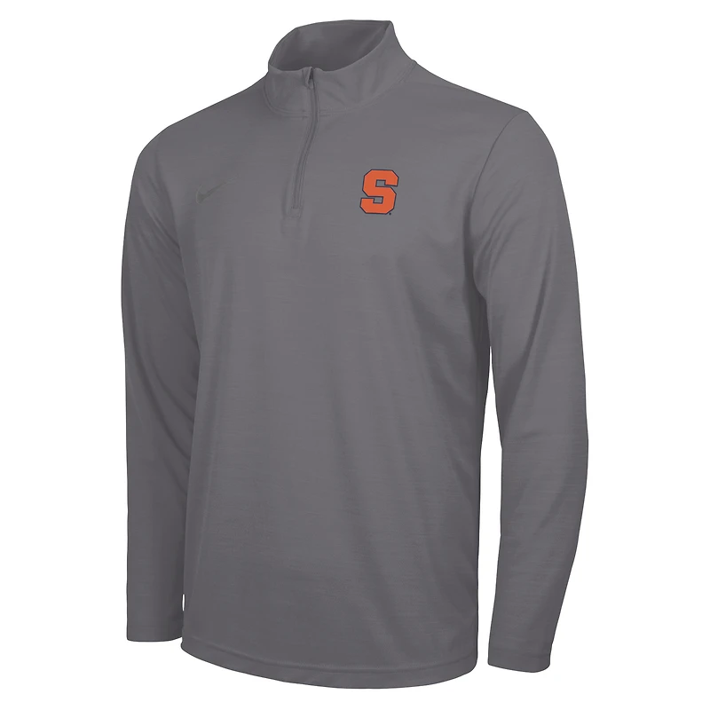Men's Nike Gray Syracuse Orange Intensity Performance Quarter-Zip Pullover