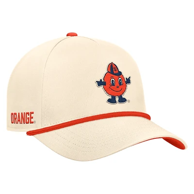 Casquette Nike pour homme, orange Syracuse naturel, style vintage, taille ajustable.