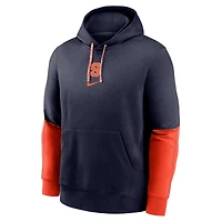 Sweat à capuche en polaire Nike bleu marine Syracuse Orange 2024 Sideline Club pour homme