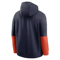Sweat à capuche en polaire Nike bleu marine Syracuse Orange 2024 Sideline Club pour homme