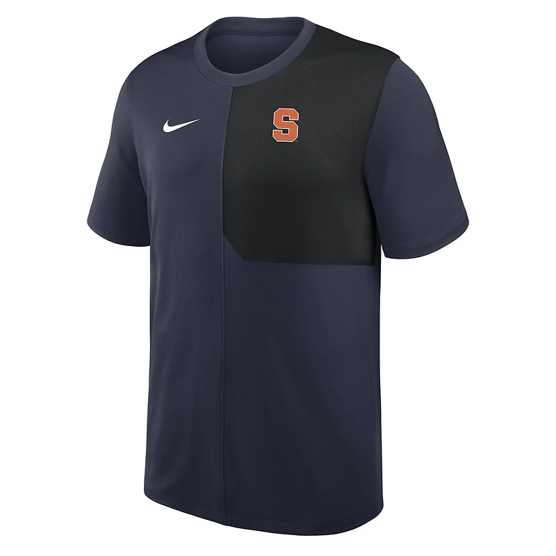 T-shirt Nike Performance Coach pour homme, bleu marine, Syracuse, orange 2025 Sideline UV