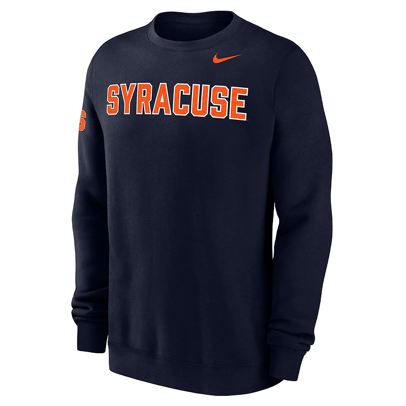 Sweat-shirt Nike bleu marine Syracuse Orange Club pour homme