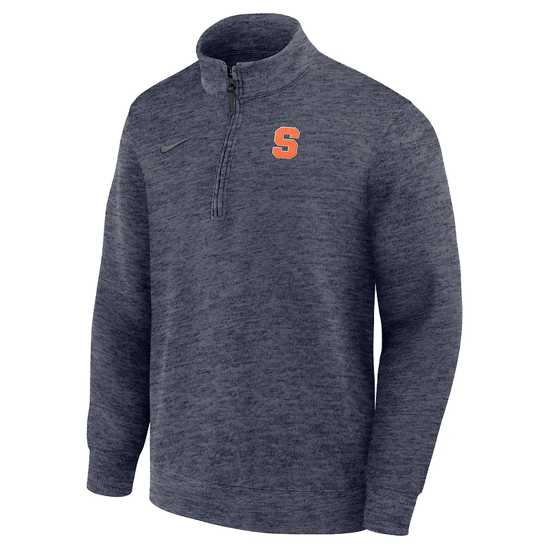 Pull-over Nike Dri-FIT demi-zip bleu marine Syracuse Orange pour homme