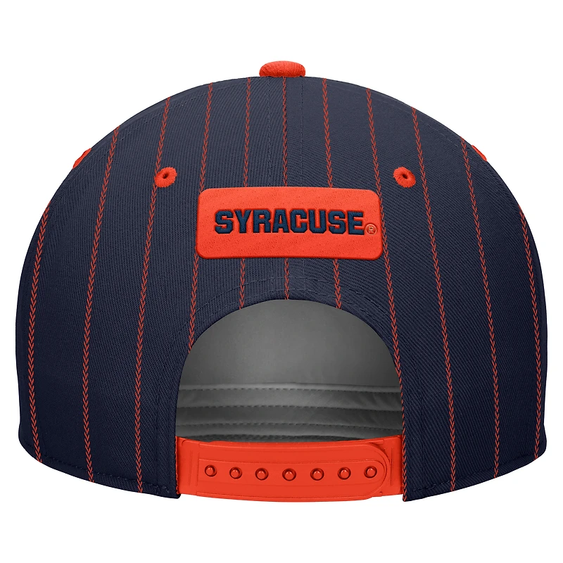 Casquette Nike Pro Dri-FIT Snapback bleu marine et orange Syracuse pour homme