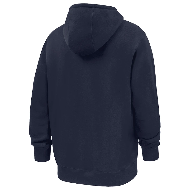 Sweat à capuche en polaire Nike Club Script bleu marine et orange Syracuse pour homme