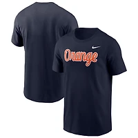 Men's Nike Navy Syracuse Orange Script T-Shirt