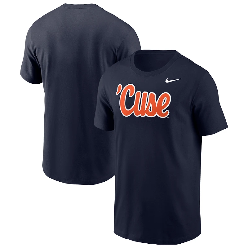 T-shirt Nike bleu marine Syracuse Orange Script pour homme
