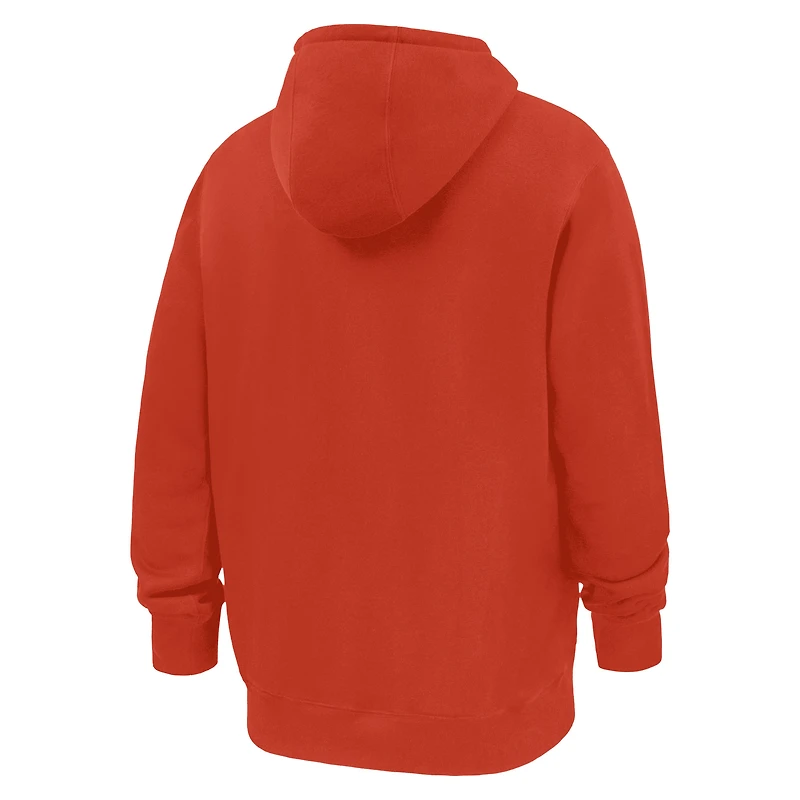 Sweat à capuche en polaire Nike Orange Syracuse Script Club pour homme
