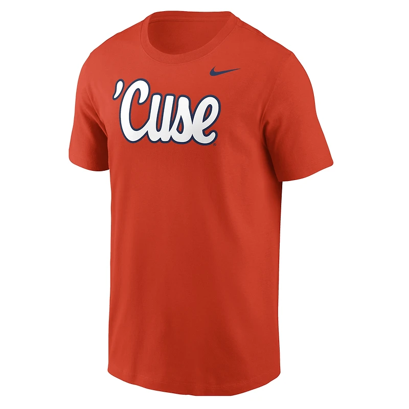 Men's Nike Orange Syracuse Script T-Shirt