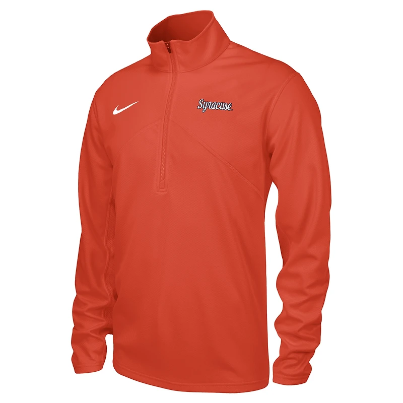 Men's Nike Orange Syracuse Training Performance Quarter-Zip Pullover