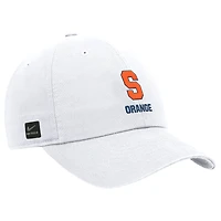 Casquette ajustable Nike On-Field Club blanche et orange Syracuse 2025 pour homme