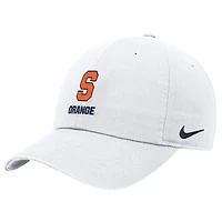 Casquette ajustable Nike On-Field Club blanche et orange Syracuse 2025 pour homme