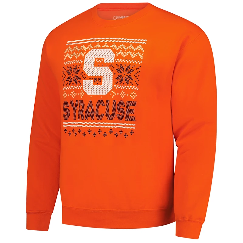 Sweat-shirt polaire orange Syracuse pour homme