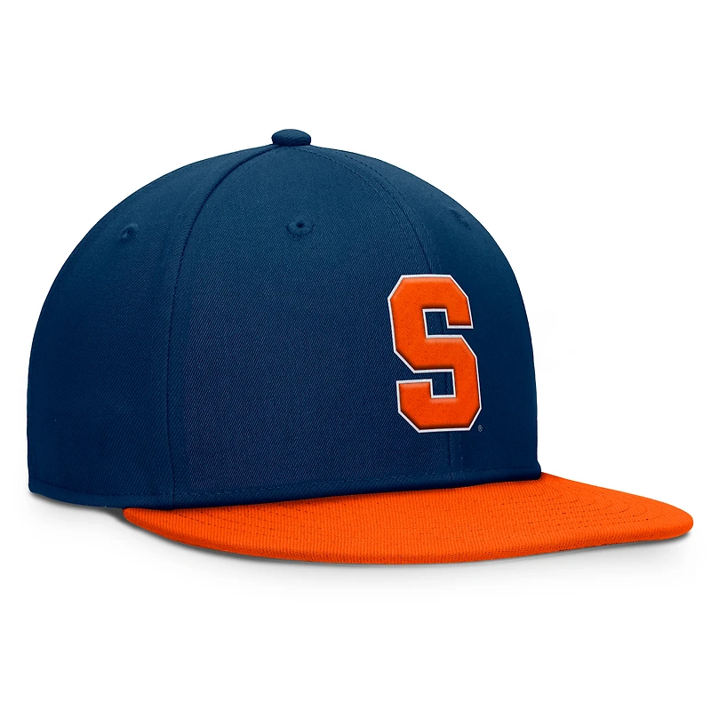 Men's Top of the World Navy Syracuse Orange Fundamental Snapback Hat