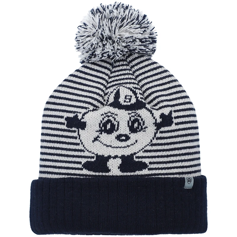 Top of the World Navy Syracuse Orange Line Up Tricot à revers avec pompon pour hommes