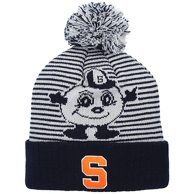 Top of the World Navy Syracuse Orange Line Up Tricot à revers avec pompon pour hommes