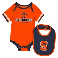 Newborn & Infant Colosseum  Orange Syracuse Bodysuit Bib Set