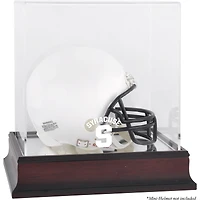 Syracuse Orange Acajou (logo 2015-présent)Mini vitrine de casque avec dos miroir