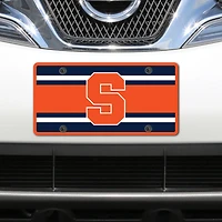 Plaque d'immatriculation découpée au laser en acrylique orange Syracuse Super Stripe