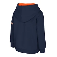Sweat à capuche en polaire gros logo Colosseum bleu marine et orange Syracuse pour tout-petit