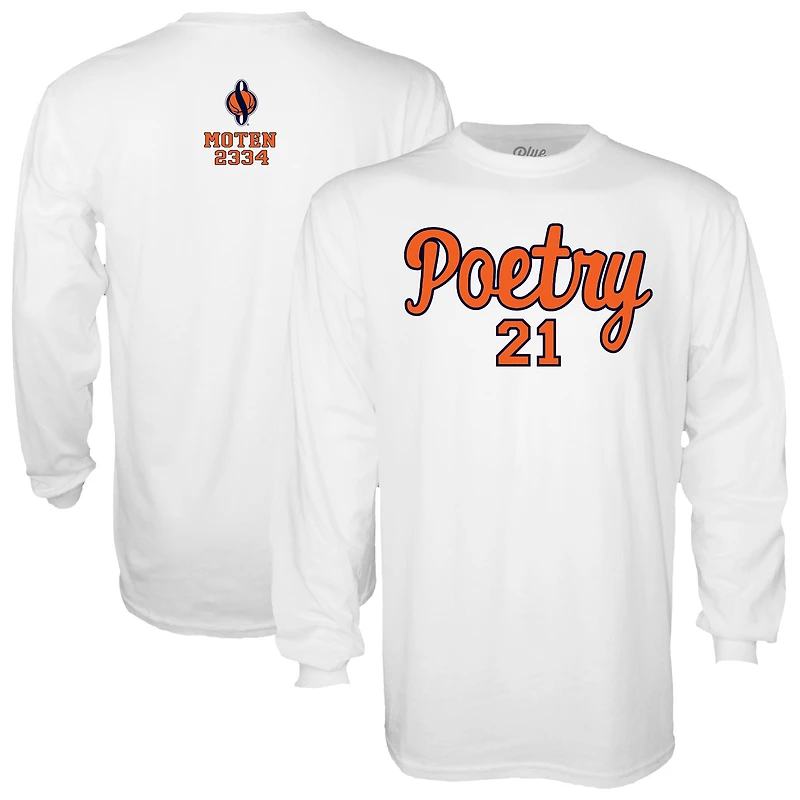 Unisex Blue 84 Orange Syracuse Poetry Moten Shooting Long Sleeve T-Shirt