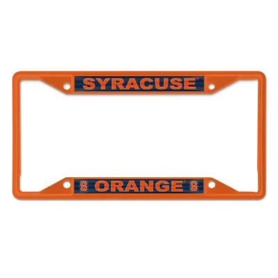 Cadre de plaque d'immatriculation WinCraft Syracuse orange chromé