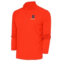 Women's Antigua  Orange Syracuse Basketball Tribute Half-Zip Pullover Top