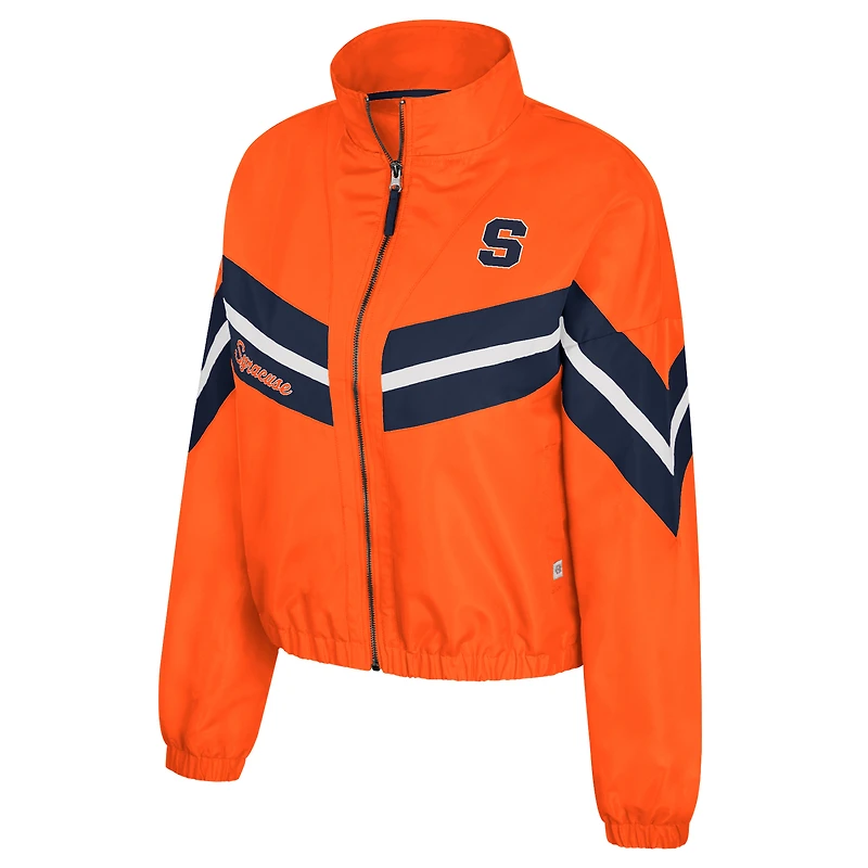 Coupe-vent entièrement zippé Colosseum Orange Syracuse Thin Ice pour femme
