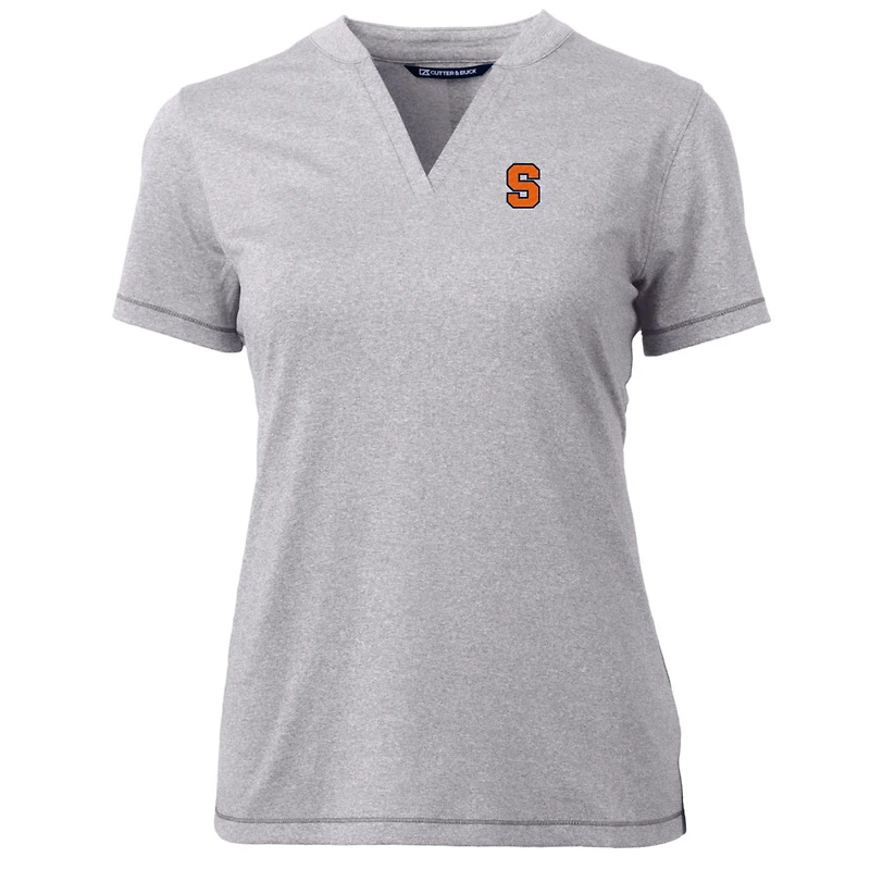 Haut à col en V Forge Blade pour femme, gris chiné, orange Syracuse, Cutter & Buck