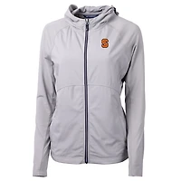 Veste zippée intégrale en tricot écologique Adapt Silver Syracuse Orange pour femme Cutter & Buck