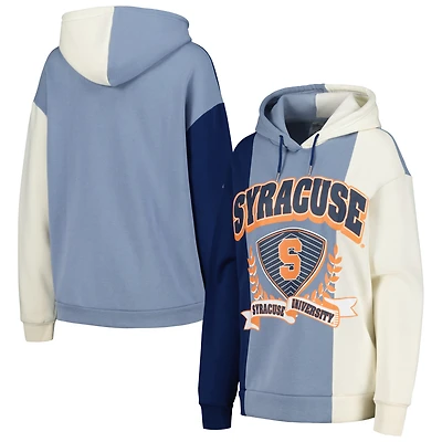 Women's Gameday Couture Navy Syracuse Orange Hall of Fame Colorblock Pullover Hoodie
