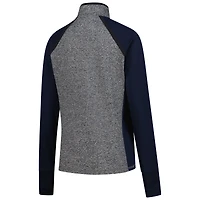 Women's Navy/Heather Gray Syracuse Orange Finalist Raglan Quarter-Zip Jacket