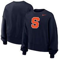 Sweat-shirt polaire Nike Phoenix bleu marine et orange Syracuse pour femme