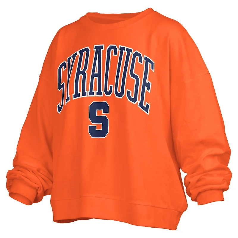 Women's Pressbox Orange Syracuse Janise Fleece Sweatshirt