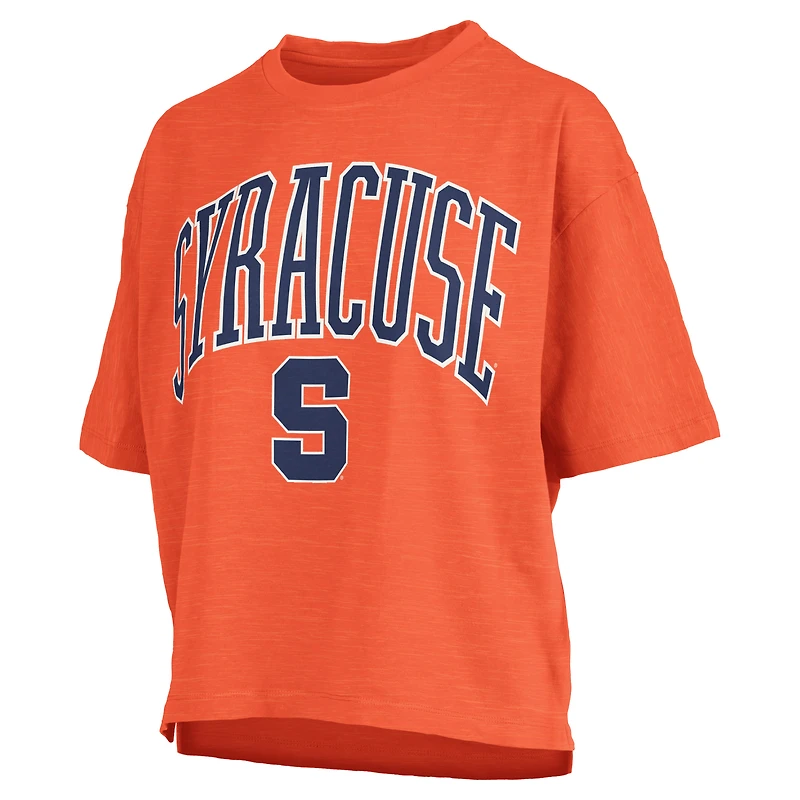 T-shirt Pressbox Orange Syracuse Nelson pour femmes