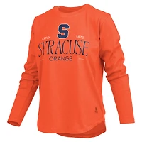T-shirt à manches longues pour femme Pressbox Orange Syracuse Silveron